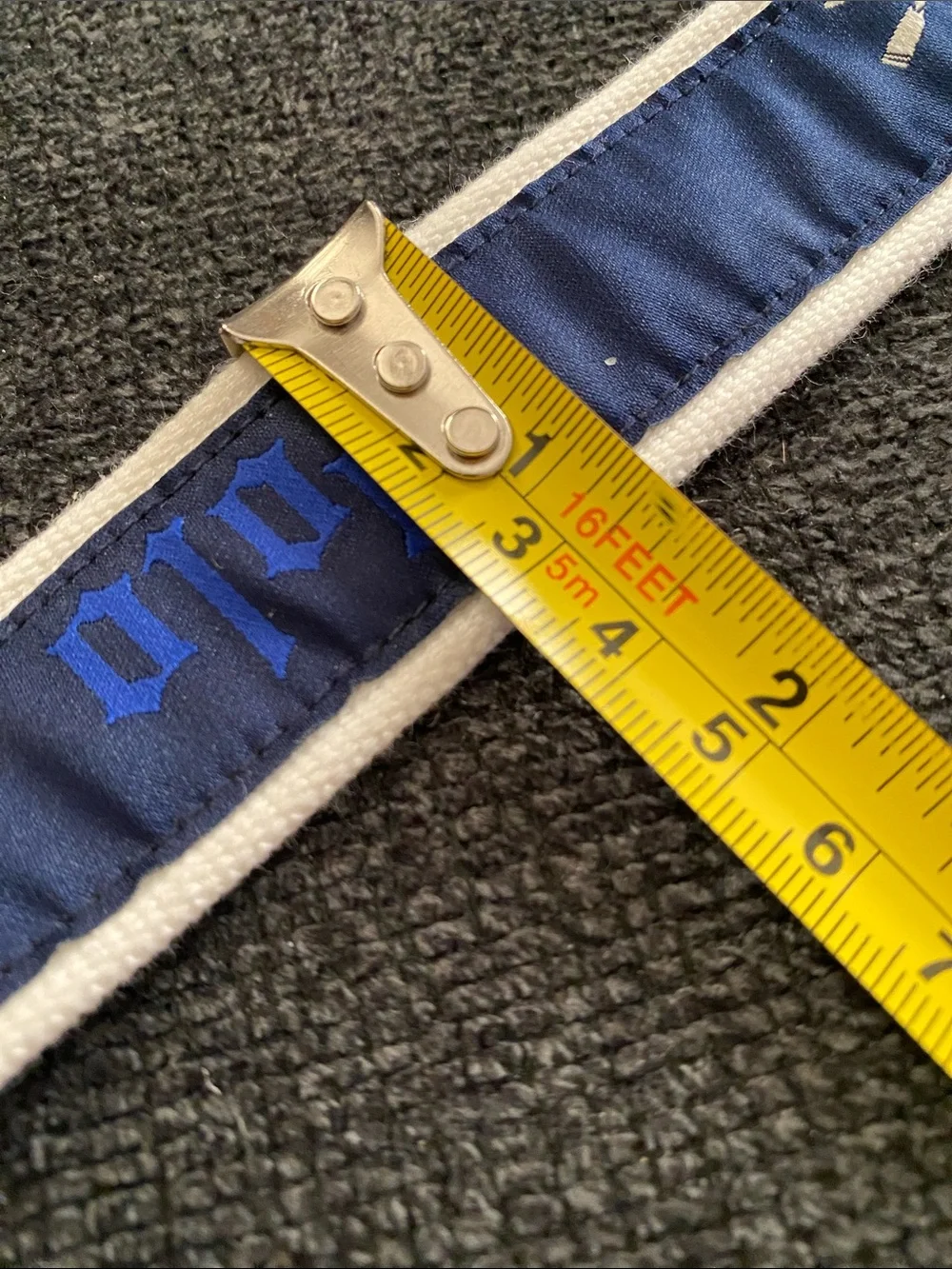Polo Ralph Lauren Skull & Crossed Oars '67' D-Ring Belt- Blue/White/Green